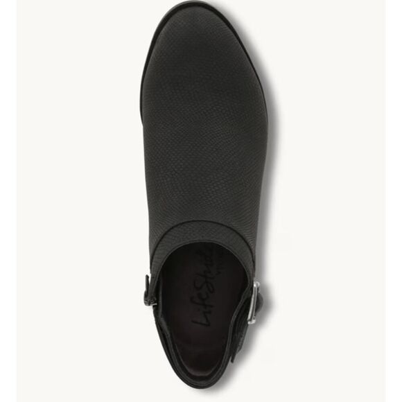 Life Stride Women Alexi Ankle Bootie Black Block Heel Zipper Buckle Flex Size 7M - Picture 10 of 13